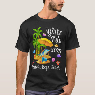 Camiseta Viagem de Meninas Férias de Verão 2025 Praia Flori