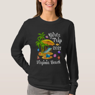 Camiseta Viagem de Meninas Férias de Verão de 2025 Praia da