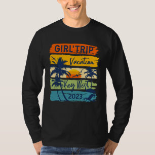 Camiseta Viagem de Meninas Key West Flórida 2023 Meninas Bo
