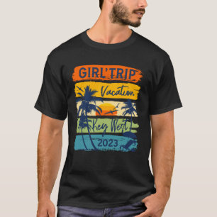 Camiseta Viagem de Meninas Key West Flórida 2023 Meninas Bo