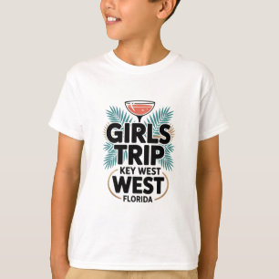 Camiseta Viagem de Meninas Key West Mulheres Amigas Flórida
