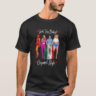 Camiseta Viagem de Meninas Latinas para Cozumel Férias no M