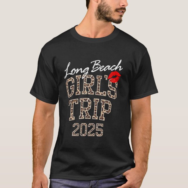 Camiseta Viagem de Meninas Long Beach 2025 Fim de Semana de (Frente)
