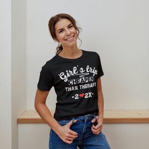 Camiseta Viagem de Meninas Mais Barata que Terapia 2026