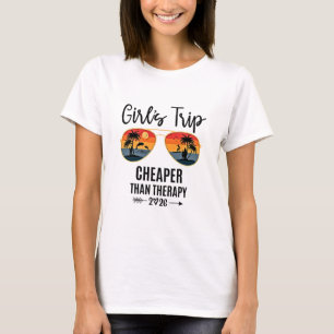 Camiseta Viagem de Meninas Mais Barata Que Uma Terapia 2026