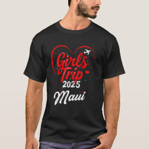 Camiseta Viagem de Meninas Maui 2025 Fim de Semana de Féria