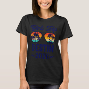 Camiseta viagem de meninas para Destin férias na praia 2026