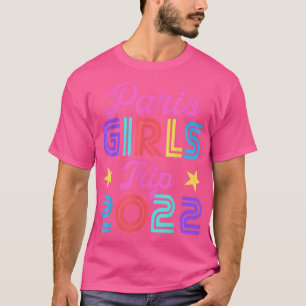 Camiseta Viagem de Meninas para Paris 2022 Conjunto de Fim