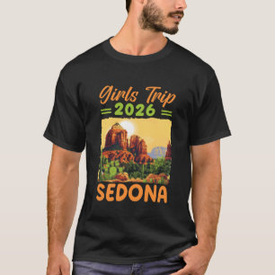 Camiseta Viagem de Meninas Sedona 2026 Férias de Verão Fim