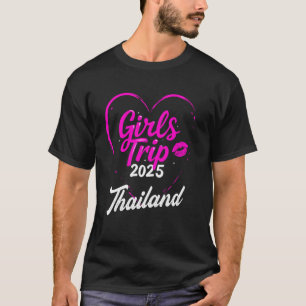 Camiseta Viagem de Meninas Tailândia Fim de Semana de Féria