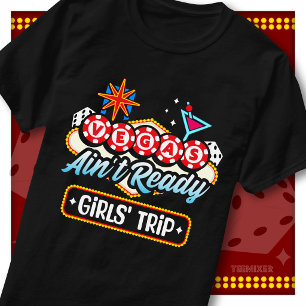 Camiseta Viagem de Meninas Tema de Festa Equipe de Vegas Nã