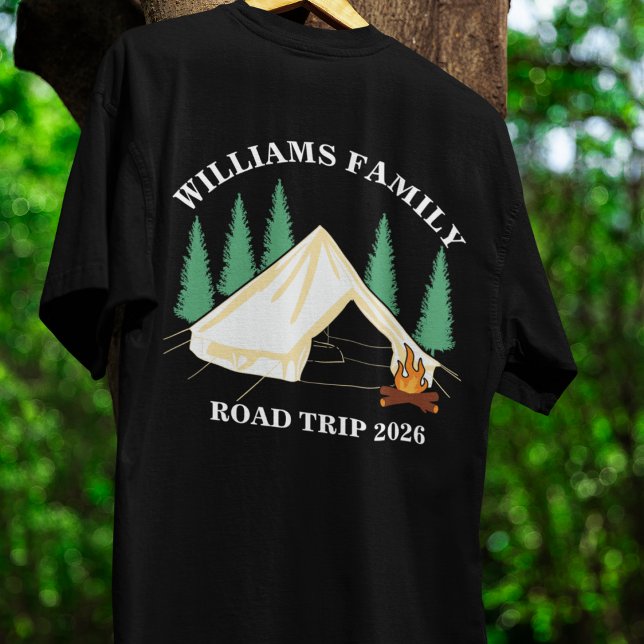 Camiseta Viagem de montanha de férias da família de nomes p (Criador carregado)