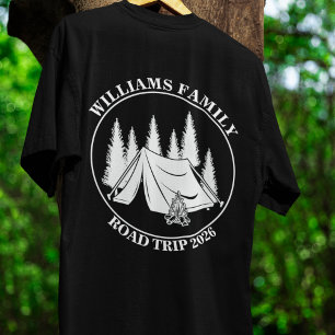 Camiseta Viagem de montanha de férias da família de nomes p