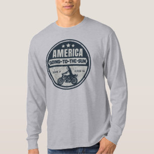 Camiseta Viagem de motocicleta indo para a Sun Road montana