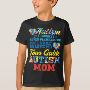Camiseta Viagem de Mulheres Autismo Nunca Planejada Guia de
