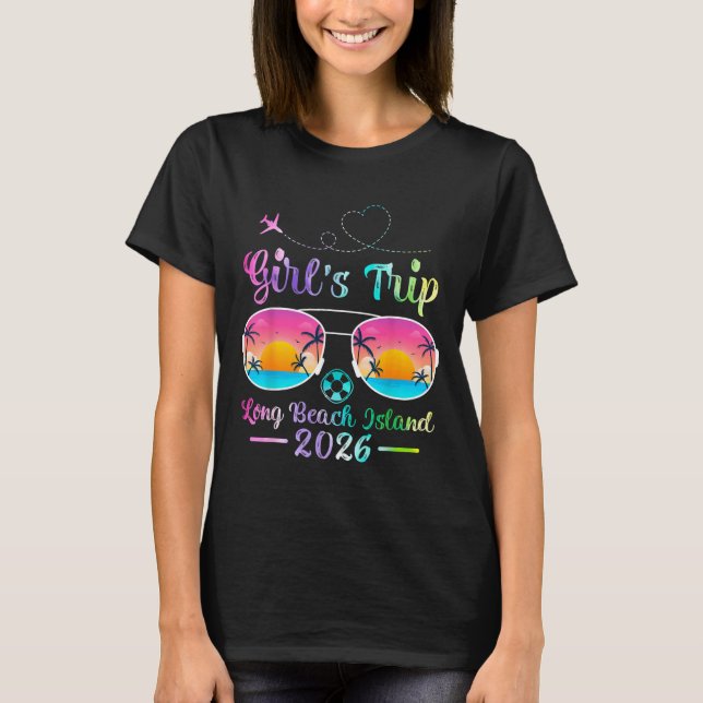 Camiseta Viagem de mulheres da Ilha de Long Beach 2026 Verã (Frente)