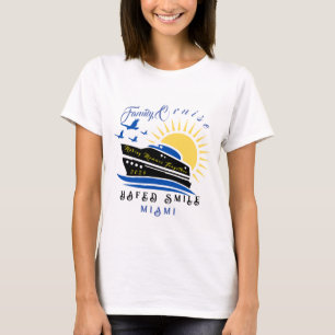 Camiseta Viagem de navio de cruzeiro personalizada fofa pôr