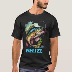 Camiseta Viagem de Pesca em Belize Pescador Peixe Lembrança