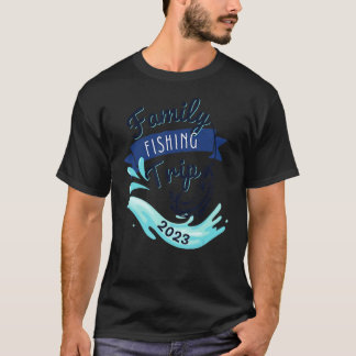 Camiseta Viagem de Pesca Familiar Correspondente 2023 Grupo