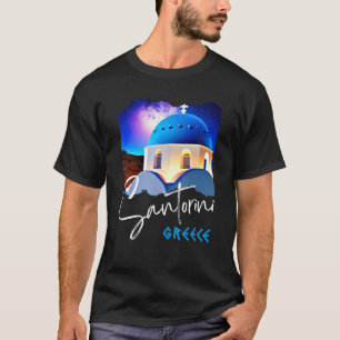 Camiseta Viagem de pintura de Grécia de Santorini para Home