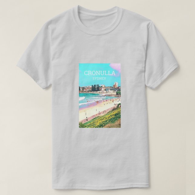 Camiseta Viagem de praia australiana (Frente do Design)