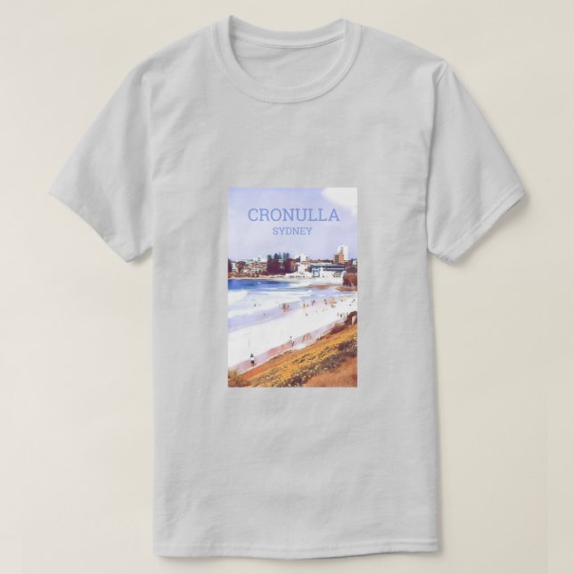 Camiseta Viagem de praia australiana Cronulla (Frente do Design)