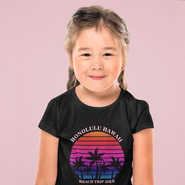 Camiseta Viagem de Praia Personalizada Palmeiras Tropicais  (Criador carregado)