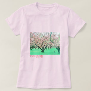 Camiseta Viagem de Primavera de Tóquio do Japão Cherry Blos