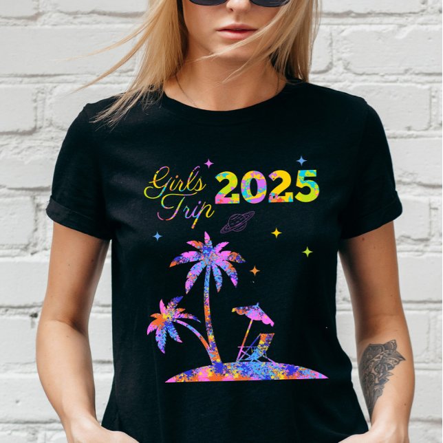 Camiseta Viagem de Raparigas Personalizada 2025 Despedida d (Criador carregado)