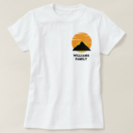 Camiseta Viagem de Reunião da Família de trás e frente