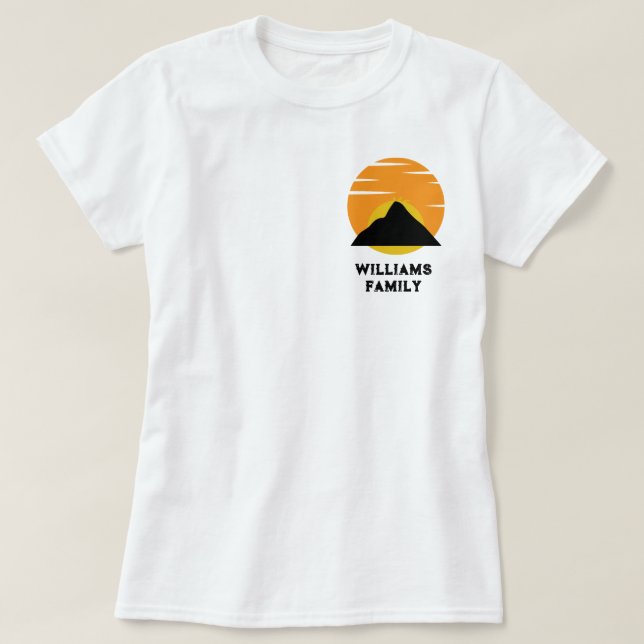 Camiseta Viagem de Reunião da Família de trás e frente (Frente do Design)