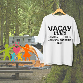 Camiseta Viagem de Reunião da Família Vacay Vibes Family Ed