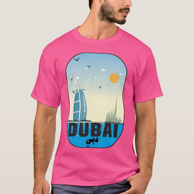 Camiseta Viagem De Souvenir, Cidade De Dubai, Em Uae (Frente)