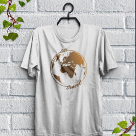 Camiseta Viagem de vamos | VIAGEM | Mapa mundial