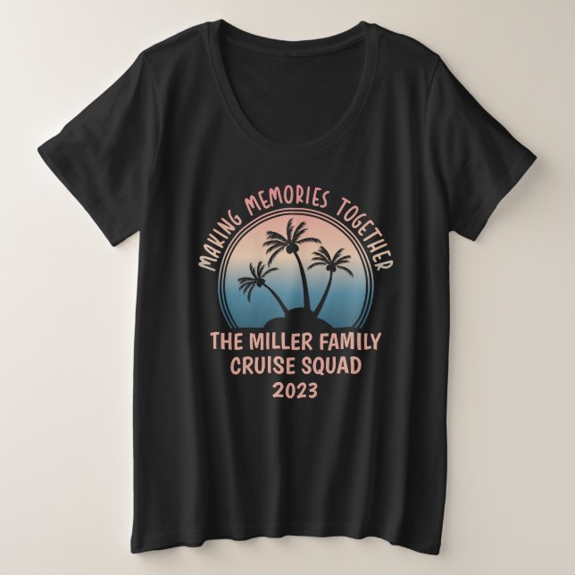 Camiseta Viagem de Verão de Férias Familiares Personalizada (Frente do Design)