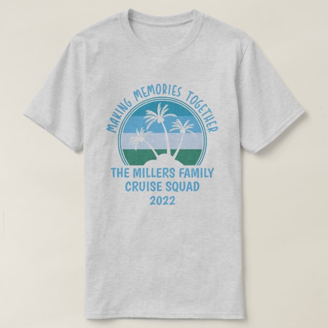Camiseta Viagem de Verão de Reunião da Família Personalizad (Frente do Design)