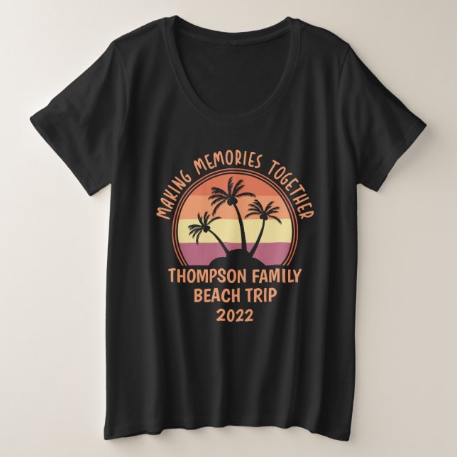 Camiseta Viagem de Verão de Reunião da Família Personalizad (Frente do Design)