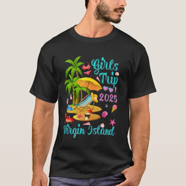 Camiseta Viagem de Verão em Virgin Island, Viagem para rapa (Frente)