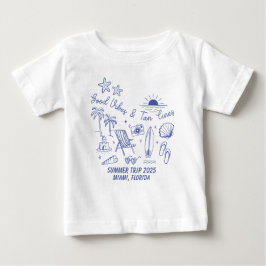 Camiseta Viagem de Verão Personalizada para a Praia da Famí
