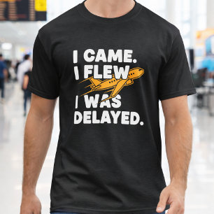 Camiseta Viagem Divertida e Atraso de Voo
