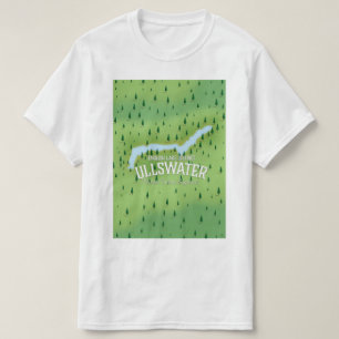 Camiseta Viagem do distrito do lago Ullswater, poster.