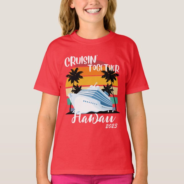 Camiseta Viagem do Grupo de Amigos da Família Caribe Cruise (Frente)