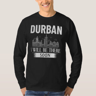 Camiseta Viagem do Mapa da Cidade de África do Sul em Durba