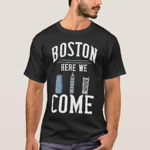 Camiseta Viagem do Mapa da Cidade de Boston Massachusetts