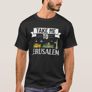 Camiseta Viagem do Mapa da Cidade de Israel em Jerusalém