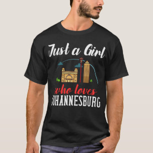 Camiseta Viagem do Mapa da Cidade de Joanesburgo África do 