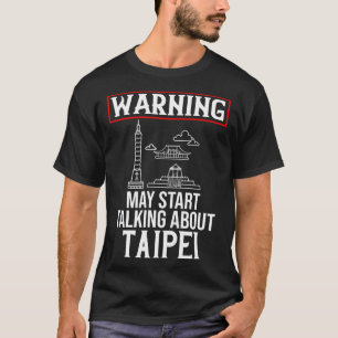 Camiseta Viagem do Mapa da Cidade de Taiwan em Taipei