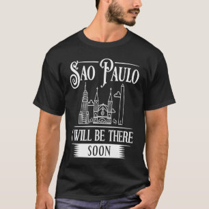 Camiseta Viagem do Mapa da Cidade do Brasil em São Paulo