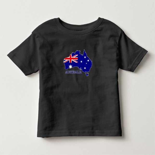 Camiseta Viagem do Mapa de Sinalizador Australiano (Frente)