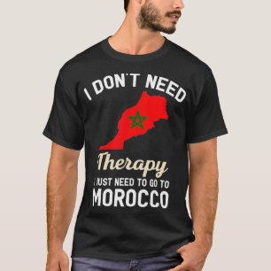 Camiseta Viagem do Mapa de Sinalizador de Marrocos
